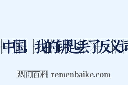 中国，我的钥匙丢了反义词是什么意思的图片